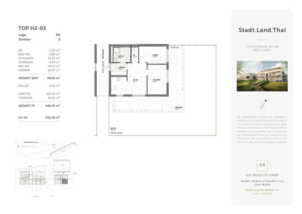 Vermietete Anlegerwohnung – 3 Zimmer, 102 m² Garten, Gösting – Bild 3