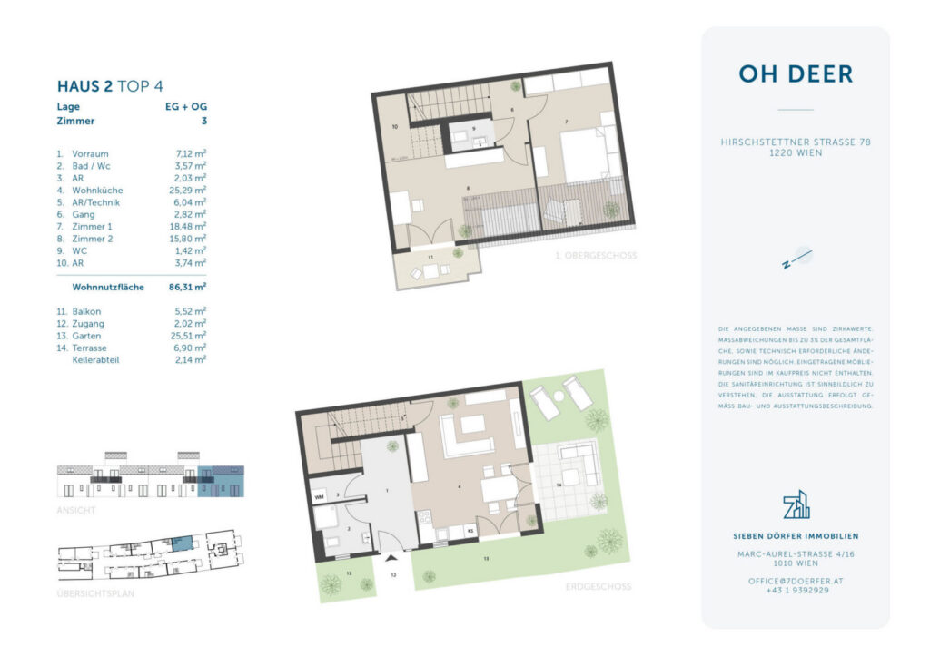 Wohnen beim Hirschstettner Park | Townhouse mit Garten, Terrasse & Balkon | ERSTBEZUG – Bild 2