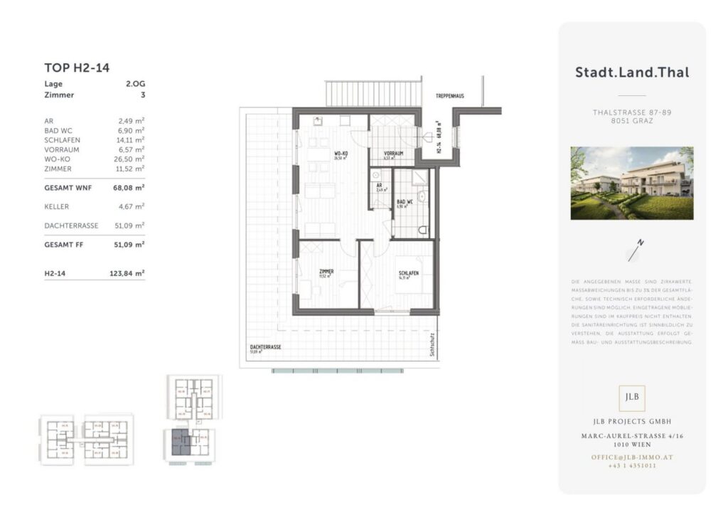 Vermietete Anlegerwohnung – 3 Zimmer, 68 m², Graz-Gösting – Bild 2