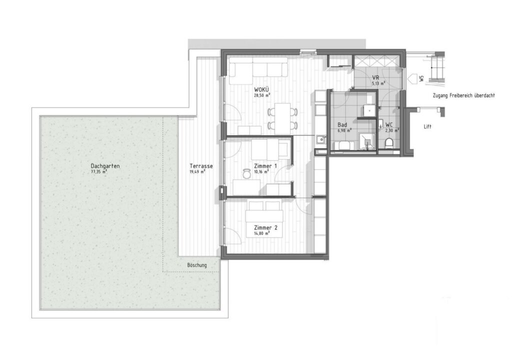 Neubauprojekt! Gutenbergstraße 7! Architektonisches Highlight! Dachterrasse! 3-Zimmer! Einzigartig! – Bild 2