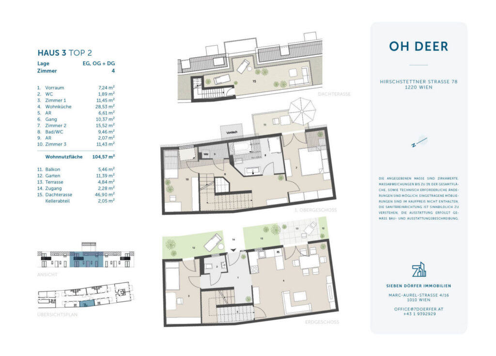 Modernes Townhouse mit 46m² Sonnen-Dachterrasse | Perfekt für Familien | 4 Zimmer – Bild 2