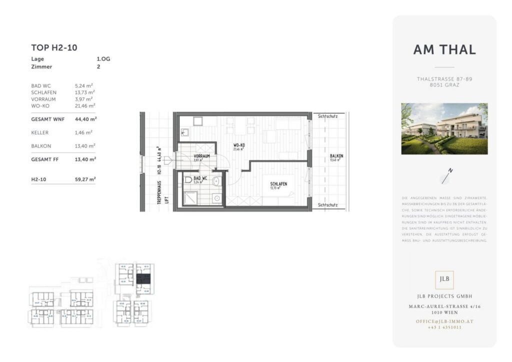 Vermietete Anlegerwohnung – 2 Zimmer mit Balkon, Gösting – Bild 2