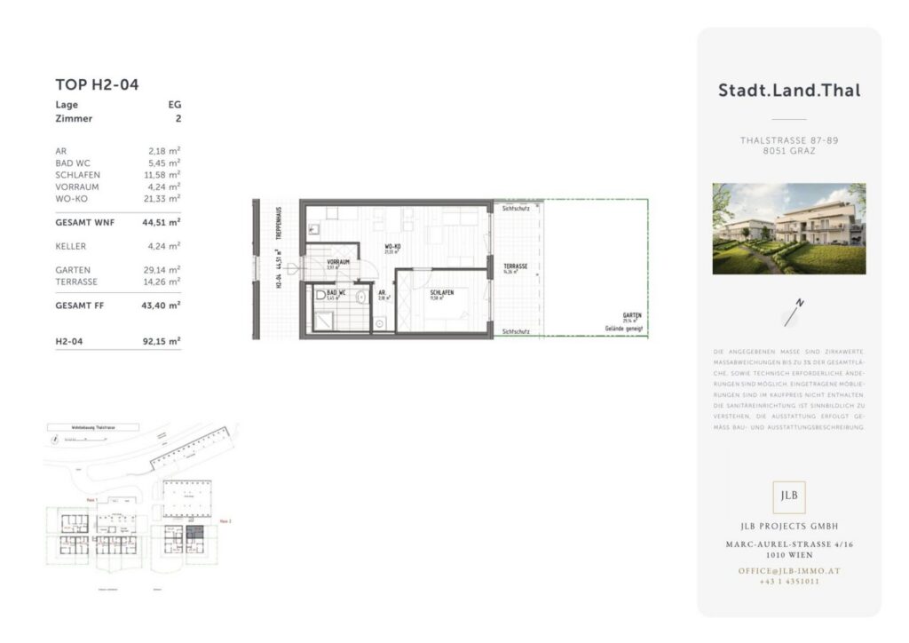 Vermietete Anlegerwohnung mit Garten – 2 Zimmer, Graz-Gösting – Bild 2