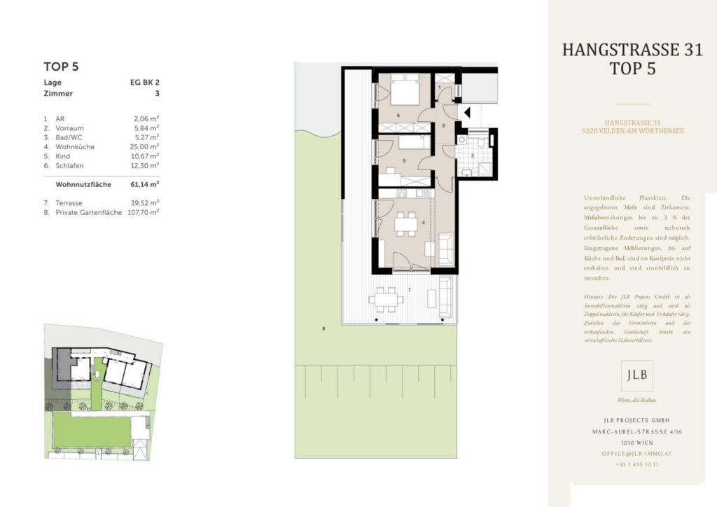 3-Zimmer-Gartenwohnung mit Terrasse in Velden – Bild 3