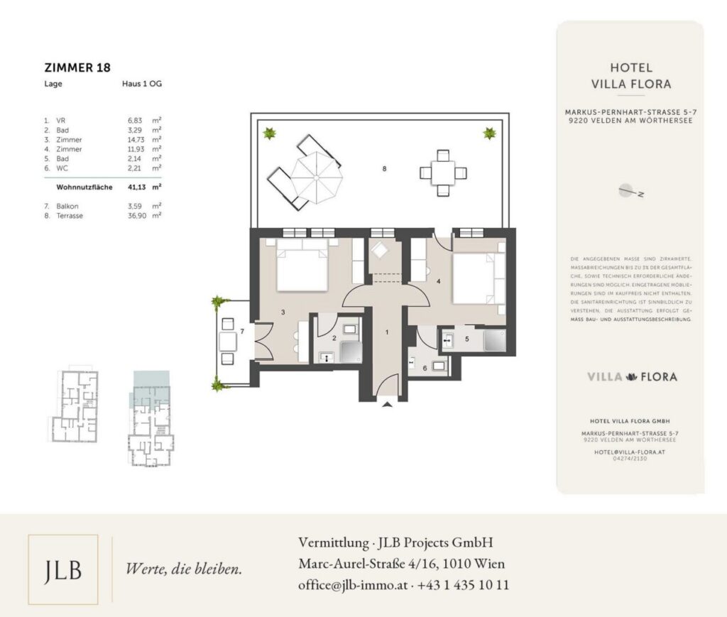 2-Zimmer-Apartment mit Balkon und Pool in Velden – Bild 3